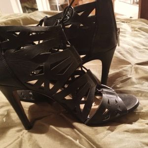 Black stilettos size 7 and 1/2